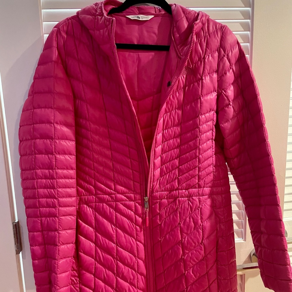 The North Face Hot Pink Down Puffer Jacket - Size L